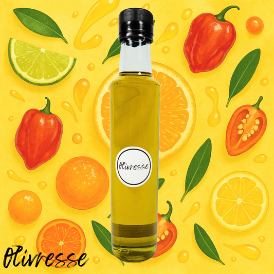 Zeste de feu- Huile d'olive extra vierge infusée 250ml.